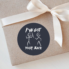 Pegatina Redonda El Quiropráctico Obtuvo Su Ajuste De Espina Traser