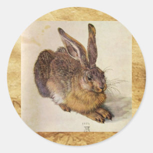 Pegatina Redonda EL RABBIT (Jóven liebre)