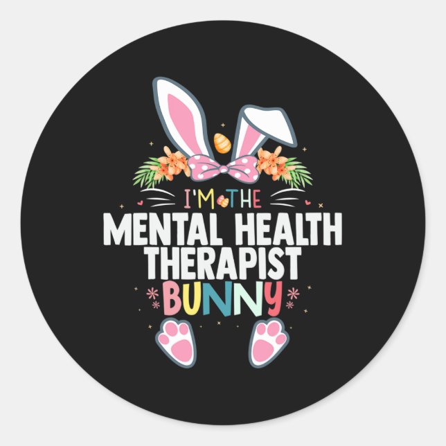 Pegatina Redonda El rabino del Día de Pascua de la Terapia de Salud (Anverso)