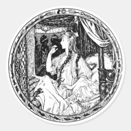 Pegatina Redonda El Ratón Roba El Anillo Del PrincessSticker