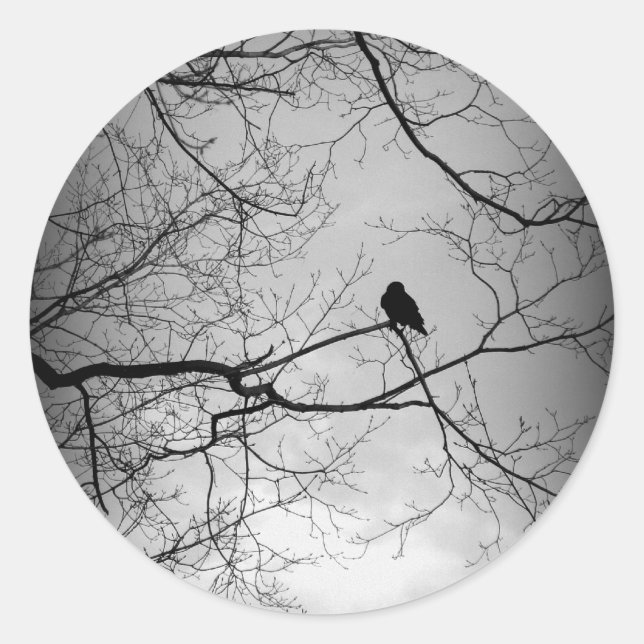 Pegatina Redonda El Raven (Anverso)