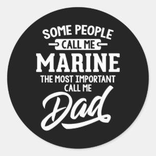 Pegatina Redonda El regalo del Día del Padre Marino más importante