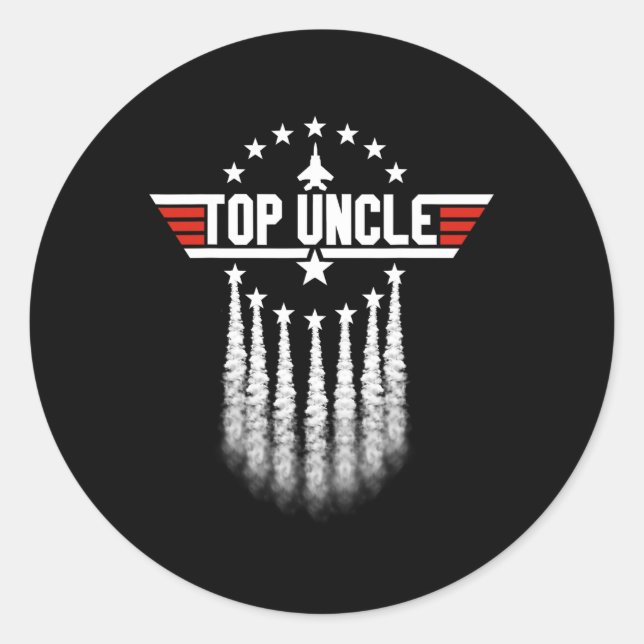 Pegatina Redonda El regalo del tío del sobrino de la sobrina Herman (Anverso)