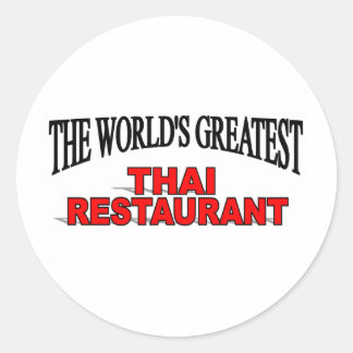 Pegatina Redonda El restaurante tailandés más grande del mundo