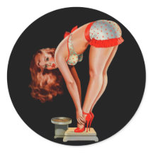 El retro vintage Peter Driben Pinup Chica en Escal