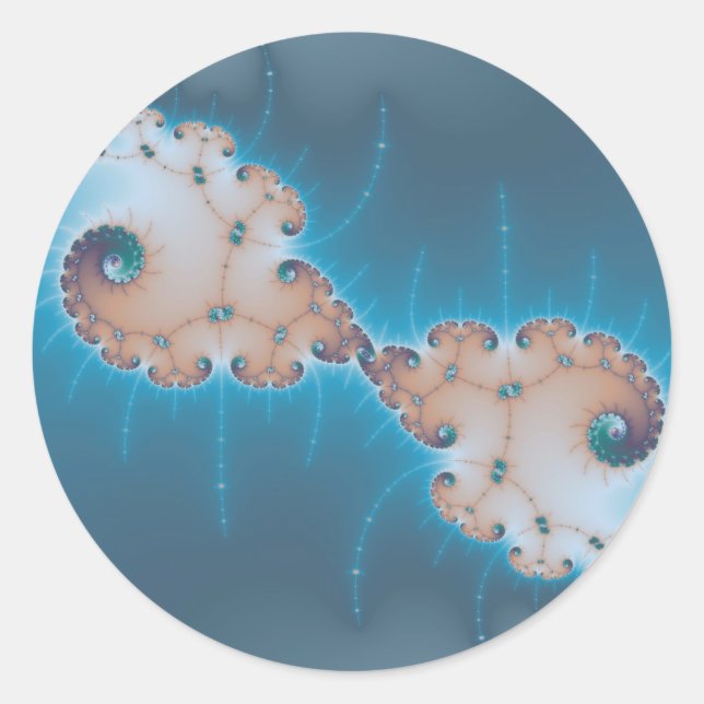 Pegatina Redonda El Rey - Fractal (Anverso)