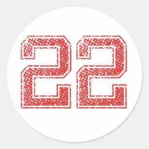 Pegatina Redonda El rojo se divierte Jerzee número 22