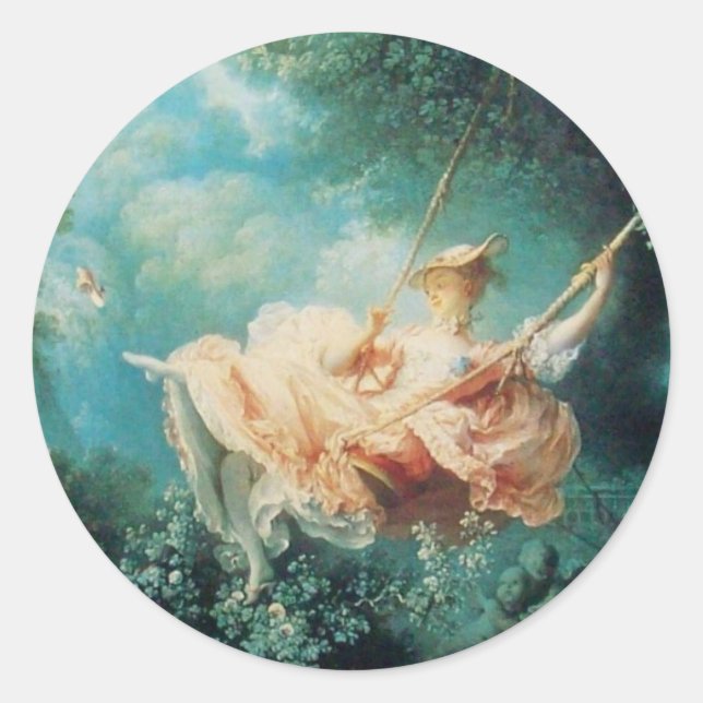 Pegatina Redonda EL ROSTRO verde (Anverso)