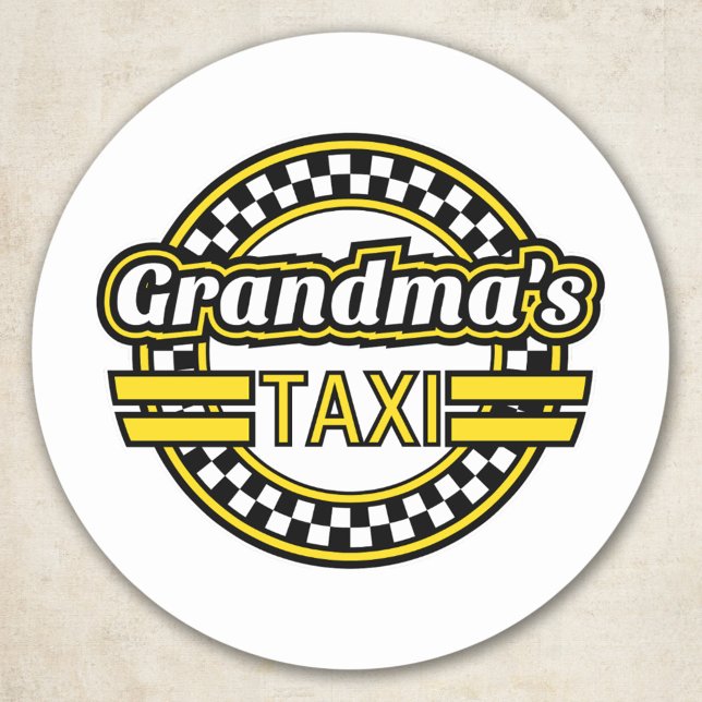 Pegatina Redonda El Rótulo Taxi de la Abuela (Subido por el creador)
