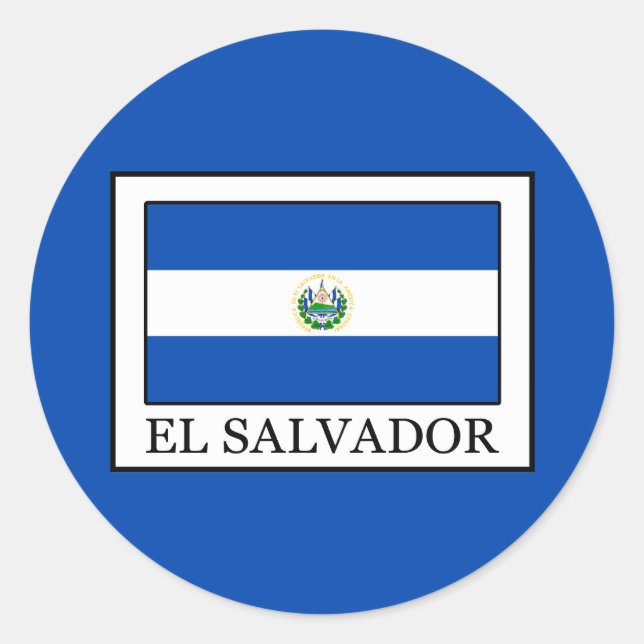 Pegatina Redonda El Salvador (Anverso)