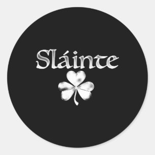 Pegatina Redonda El santo Shamrock de Saint Paddy