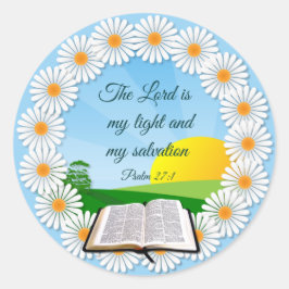 Pegatina Redonda El Señor es mi Luz