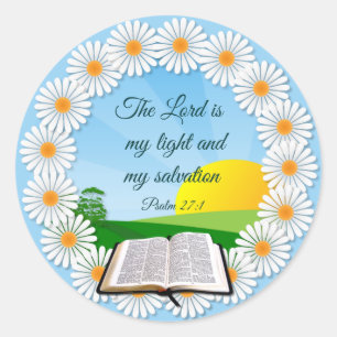 Pegatina Redonda El Señor es mi Luz