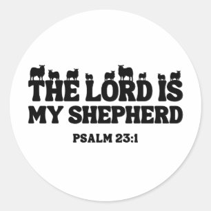 Pegatina Redonda El Señor Es Mi Pastor – Salmo 23:1