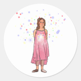 Pegatina Redonda El siguiente paso que desaparece Margie