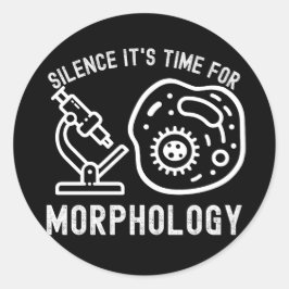 Pegatina Redonda El silencio es momento de la morfología