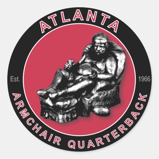 Pegatina Redonda EL SILLÓN QB - Atlanta (Anverso)