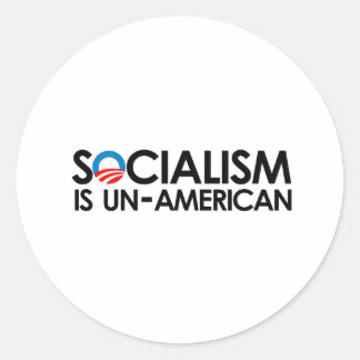 Pegatina Redonda El socialismo es antiestadounidense