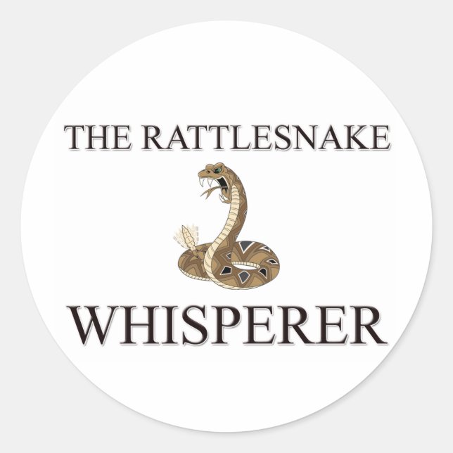 Pegatina Redonda El susurro de Rattlesnake (Anverso)
