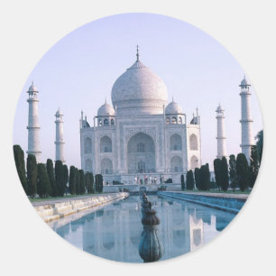 Pegatina Redonda El Taj Mahal
