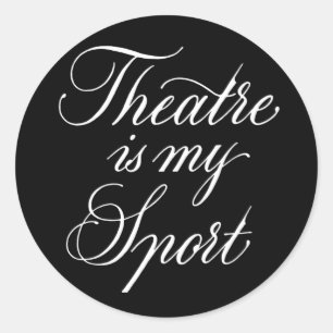 Pegatina Redonda El teatro es mi deporte