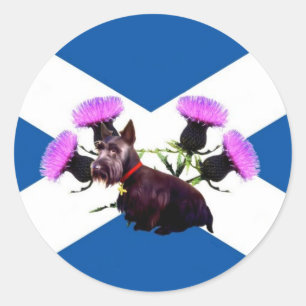 Pegatina Redonda El territorio escocés de Escocia