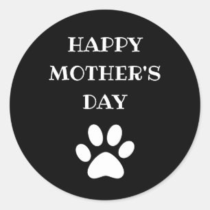 Pegatina Redonda El texto del Día de la Madre más grande del mundo