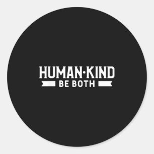 Pegatina Redonda El tipo humano sea una inspiración encantadora y m