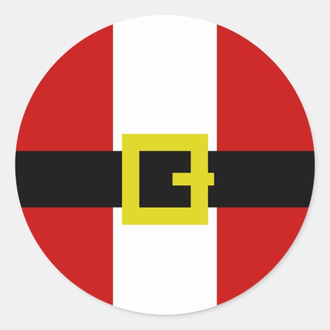 Pegatina Redonda El traje de Santa (Anverso)