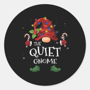 Pegatina Redonda El tranquilo búfalo de la Gnome puso la luz del ár
