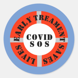 Pegatina Redonda El tratamiento temprano salva vidas