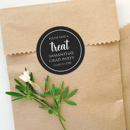 Pegatina Redonda El trato del partido de graduación favorece la per