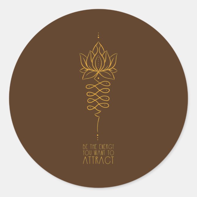 Pegatina Redonda El unaloma de las flores de Lotus es la meditación (Anverso)