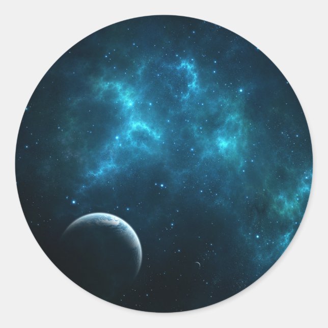 Pegatina Redonda El universo (Anverso)