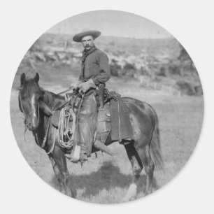 Pegatina Redonda El Vaquero