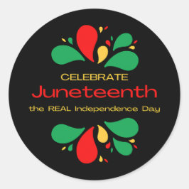 Pegatina Redonda El verdadero Día de la Independencia