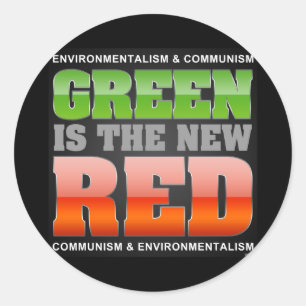 Pegatina Redonda El Verde Es El Nuevo Rojo