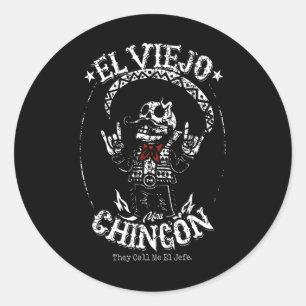 Pegatina Redonda El Viejo Mas Chingon Cinco De Mayo Mexicano 1