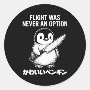 Pegatina Redonda El vuelo nunca fue una opción