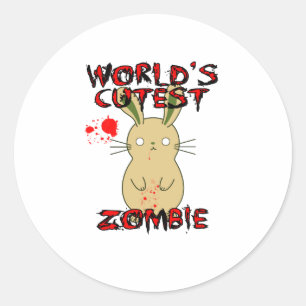 Pegatina Redonda El zombi más lindo del mundo