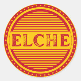 Pegatina Redonda Elche City Pride Emblem – Spanish Identity