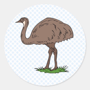 Pegatina Redonda Eldon Emu