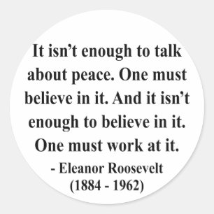 Pegatina Redonda Eleanor Roosevelt Cita 4a