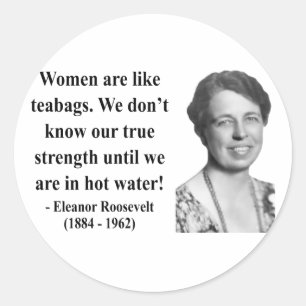 Pegatina Redonda Eleanor Roosevelt Cita 6b