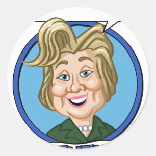 Pegatina Redonda Elección 2016 de Hilary Clinton
