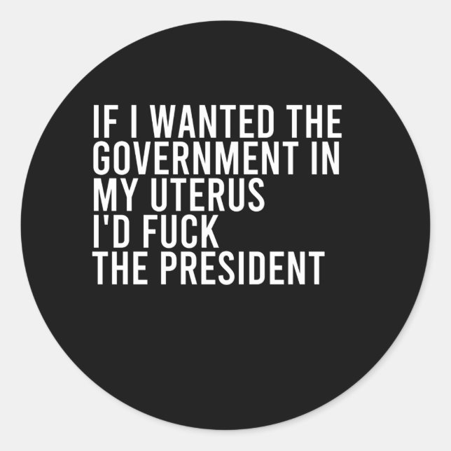 Pegatina Redonda Elección a favor de la mujer feminista - Derechos  (Anverso)