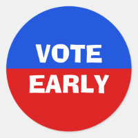 Elección anticipada de Votos Rojos Blancos Y Azule