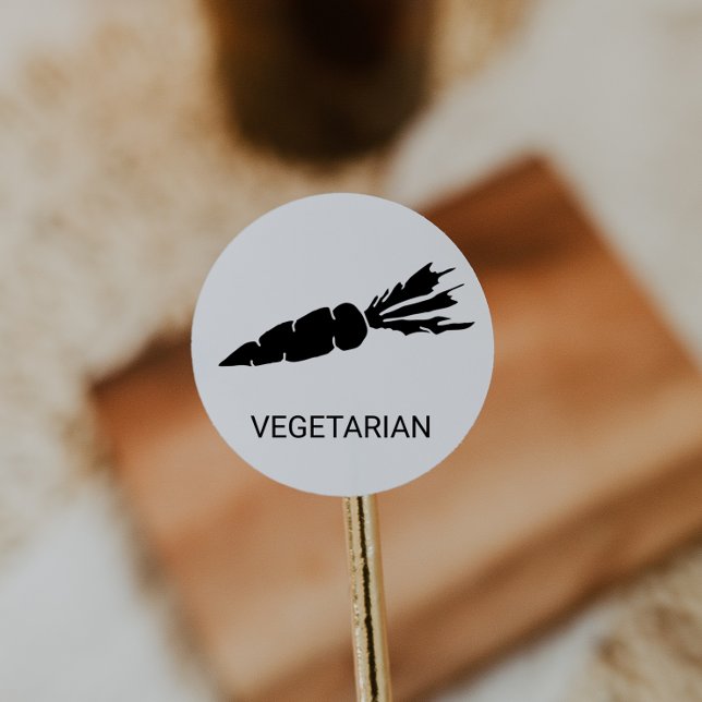 Pegatina Redonda Elección de comida de Boda vegetariano (Subido por el creador)