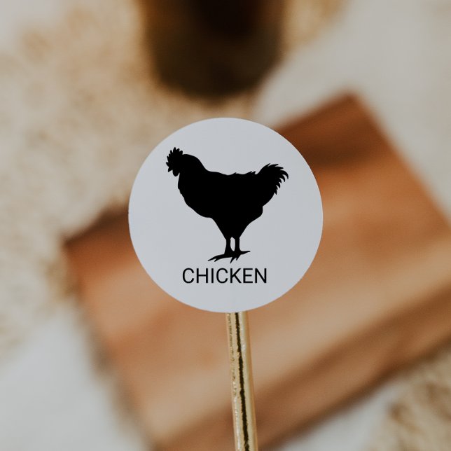 Pegatina Redonda Elección de comida para Bodas de pollo (Subido por el creador)