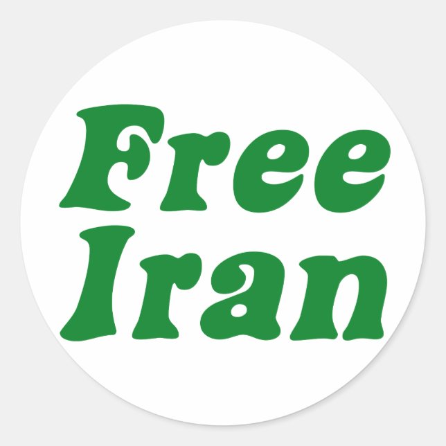 Pegatina Redonda Elección de Irán (Anverso)
